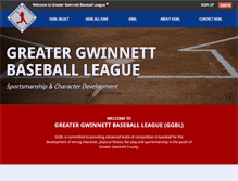 Tablet Screenshot of gwinnettbaseball.com